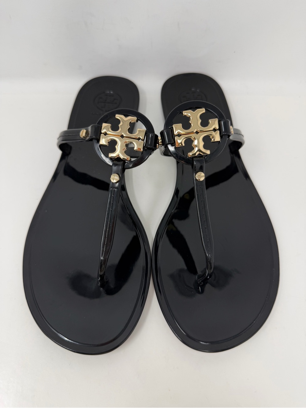 Tory Burch Mini Miller Jelly Thong Sandals Black Size 8